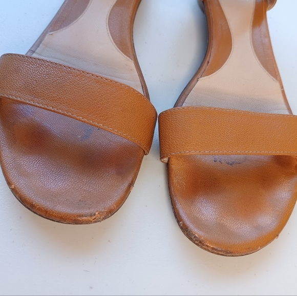 Authentic Fendi Leather Sz 39 1/2 Gladiator Ankle Boho Sandals - Picture 7 of 14